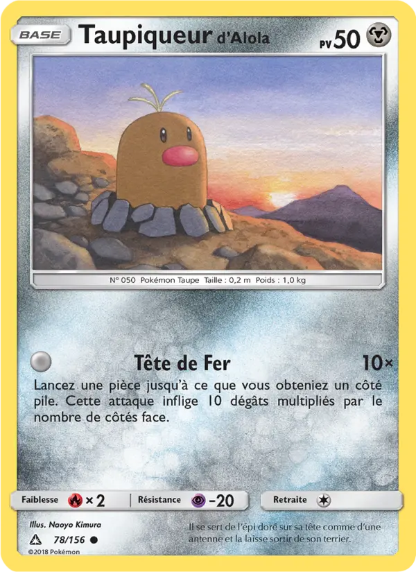 Taupiqueur d’Alola — Carte Pokémon 78 Ultra-Prisme