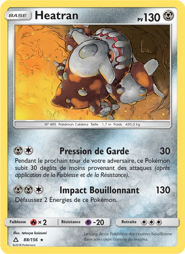 088/156 - Heatran — Carte Pokémon Ultra-Prisme 88/156