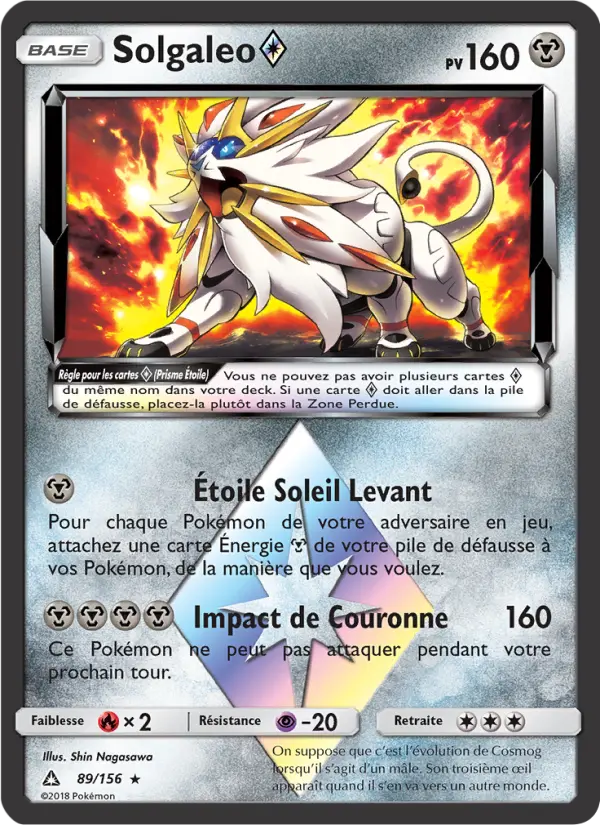 089/156 - Solgaleo — Carte Pokémon Ultra-Prisme 89/156
