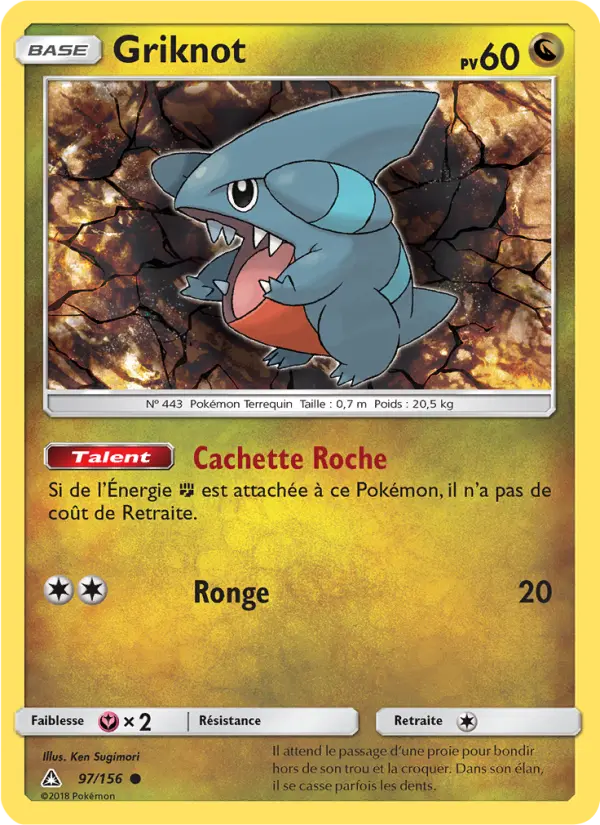 097/156 - Griknot — Carte Pokémon Ultra-Prisme 97/156