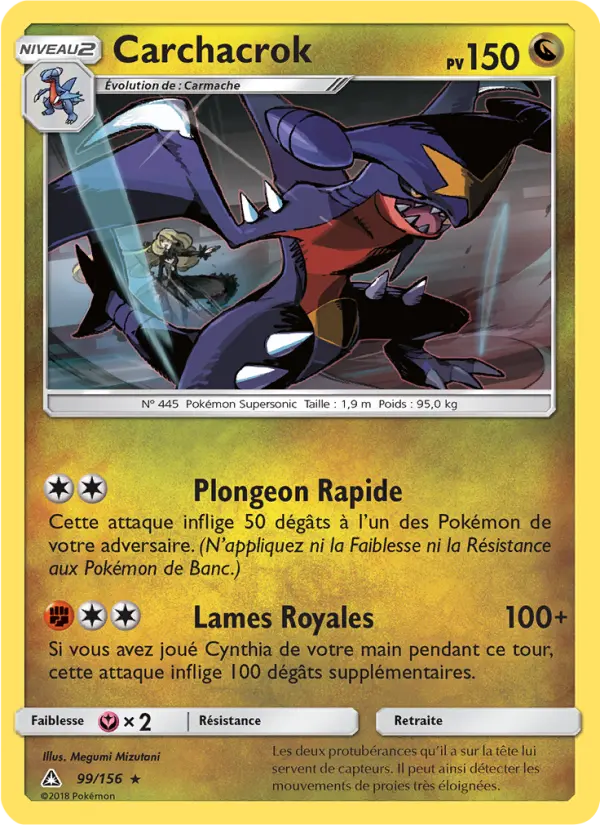 099/156 - Carchacrok — Carte Pokémon Ultra-Prisme 99/156
