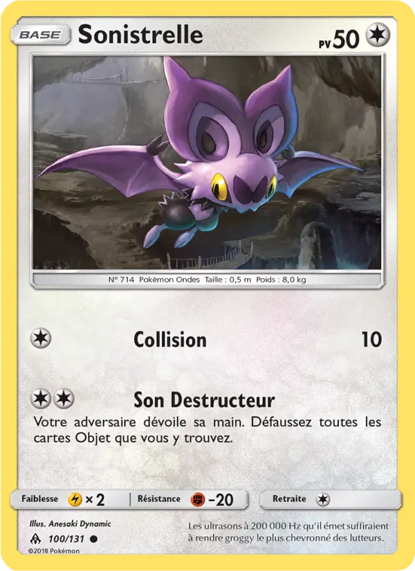 Sonistrelle — Carte Pokémon 100 Lumière Interdite