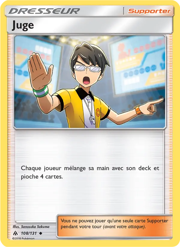 108/131 - Juge — Carte Pokémon Lumière Interdite 108/131