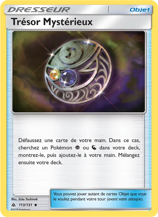 Trésor Mystérieux — Carte Pokémon 113 Lumière Interdite