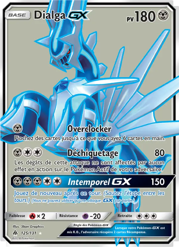 125/131 - Dialga GX — Carte Pokémon Lumière Interdite 125/131