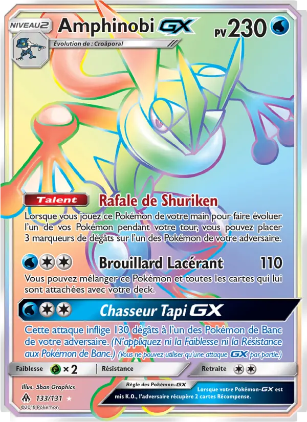 133/131 - Amphinobi GX — Carte Pokémon Lumière Interdite 133/131