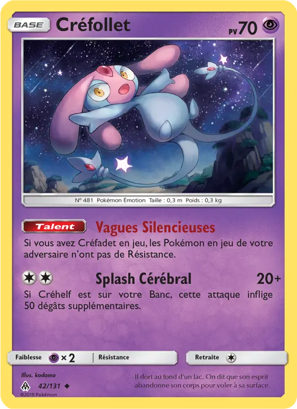 Créfollet — Carte Pokémon 42 Lumière Interdite