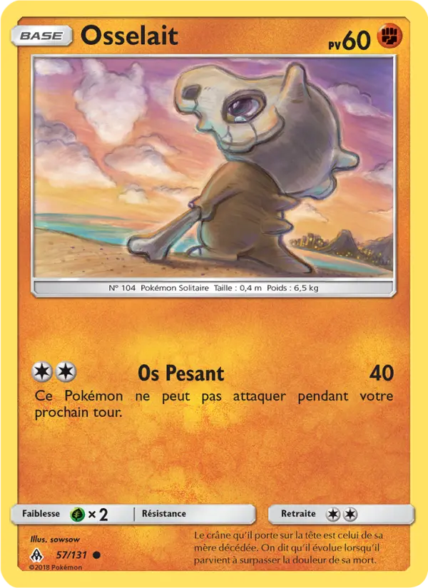 Osselait — Carte Pokémon 57 Lumière Interdite