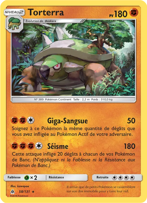 058/131 - Torterra — Carte Pokémon Lumière Interdite 58/131