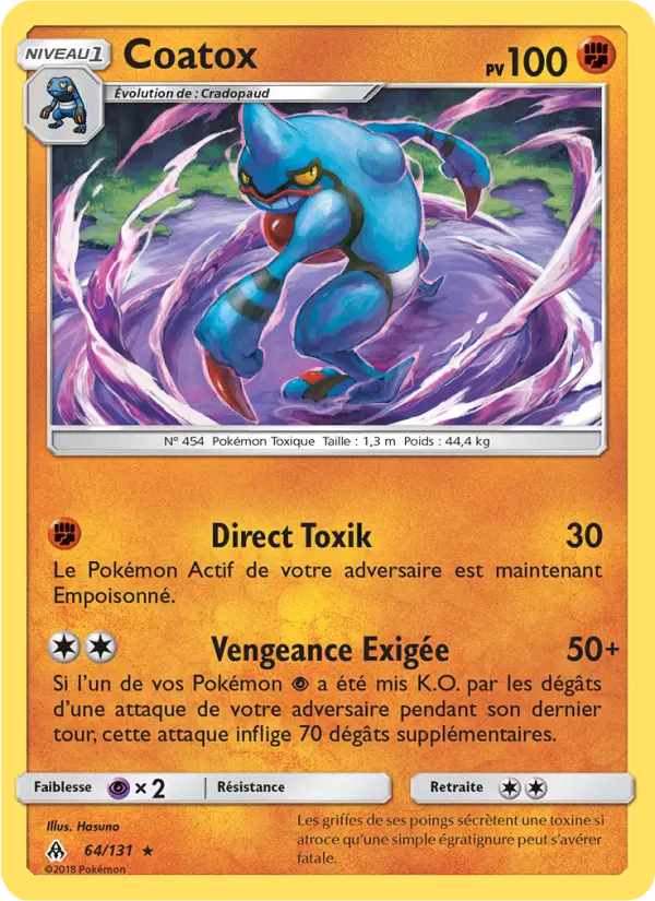 064/131 - Coatox — Carte Pokémon Lumière Interdite 64/131