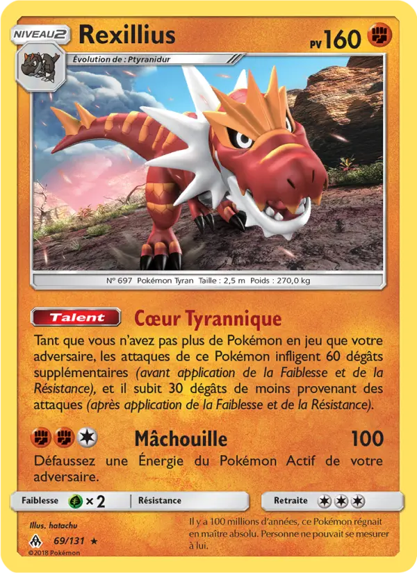 Rexillius — Carte Pokémon 69 Lumière Interdite
