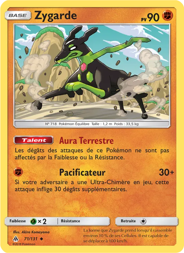 071/131 - Zygarde — Carte Pokémon Lumière Interdite 71/131