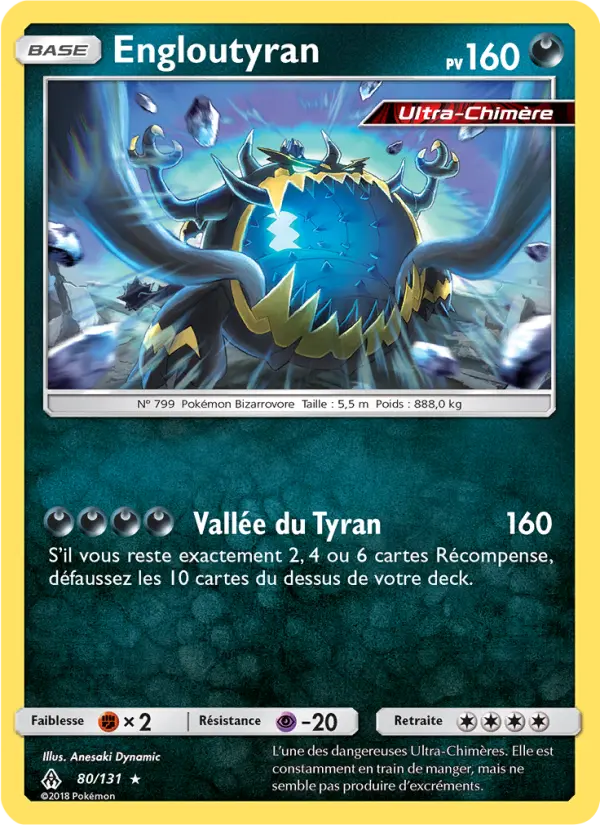 080/131 - Engloutyran — Carte Pokémon Lumière Interdite 80/131