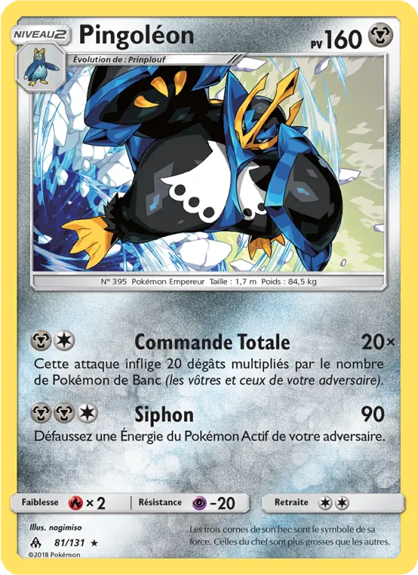 081/131 - Pingoléon — Carte Pokémon Lumière Interdite 81/131