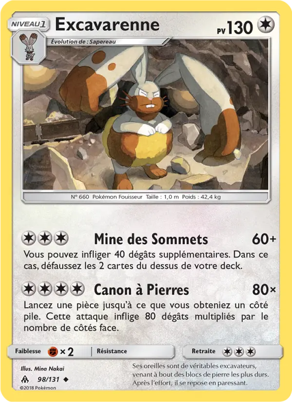 Excavarenne — Carte Pokémon 98 Lumière Interdite