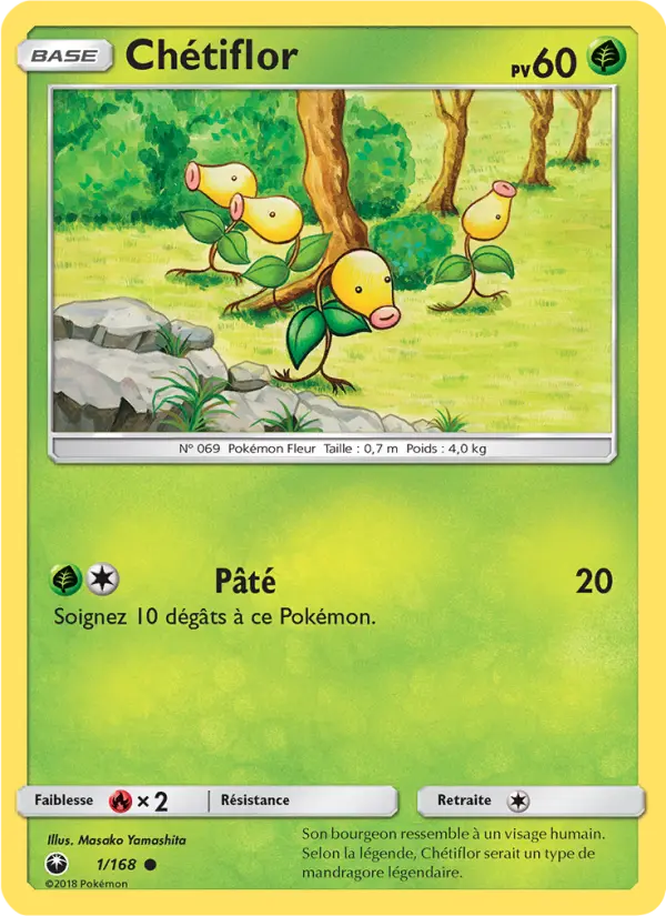 001/168 - Chétiflor — Carte Pokémon Tempête Céleste 1/168