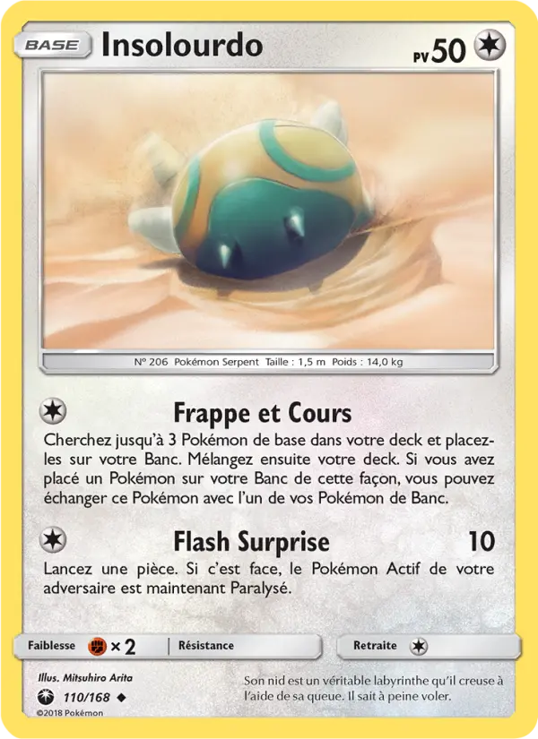 Insolourdo — Carte Pokémon 110 Tempête Céleste