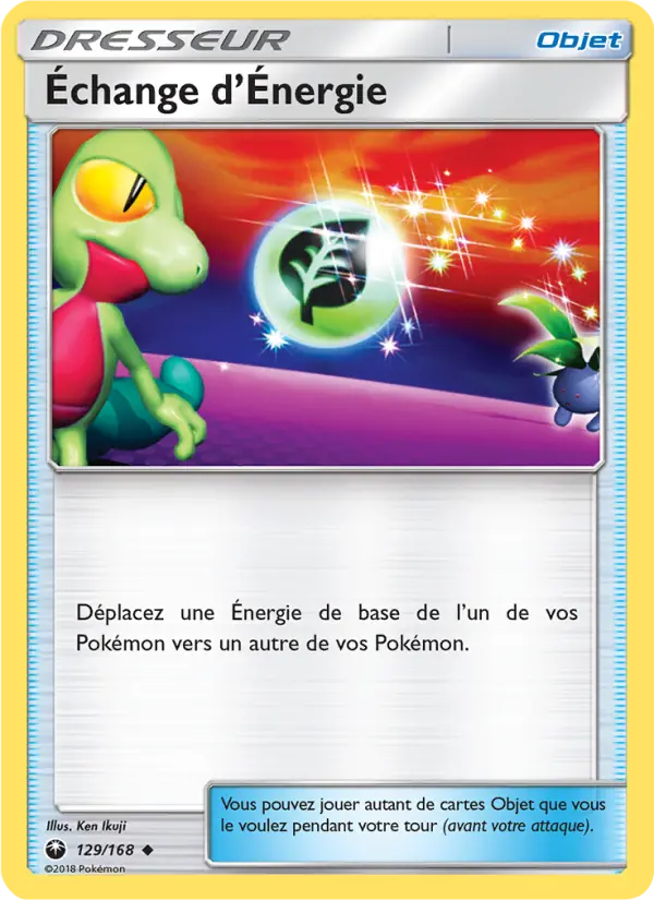 129/168 - Échange d’Énergie — Carte Pokémon Tempête Céleste 129/168