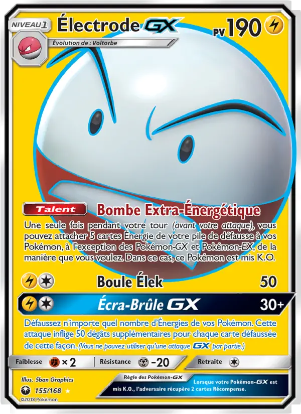 155/168 - Électrode GX — Carte Pokémon Tempête Céleste 155/168