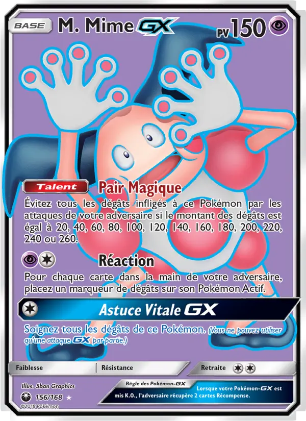 M. Mime GX — Carte Pokémon 156 Tempête Céleste