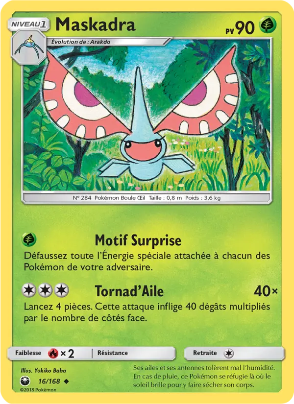 Maskadra — Carte Pokémon 16 Tempête Céleste