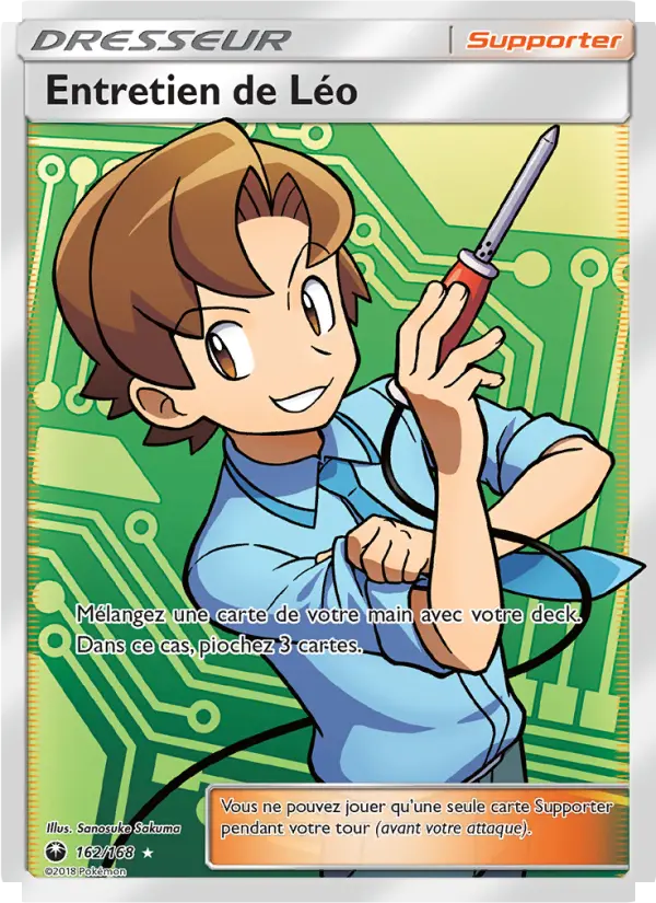 162/168 - Entretien de Léo — Carte Pokémon Tempête Céleste 162/168