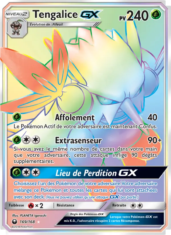169/168 - Tengalice GX — Carte Pokémon Tempête Céleste 169/168