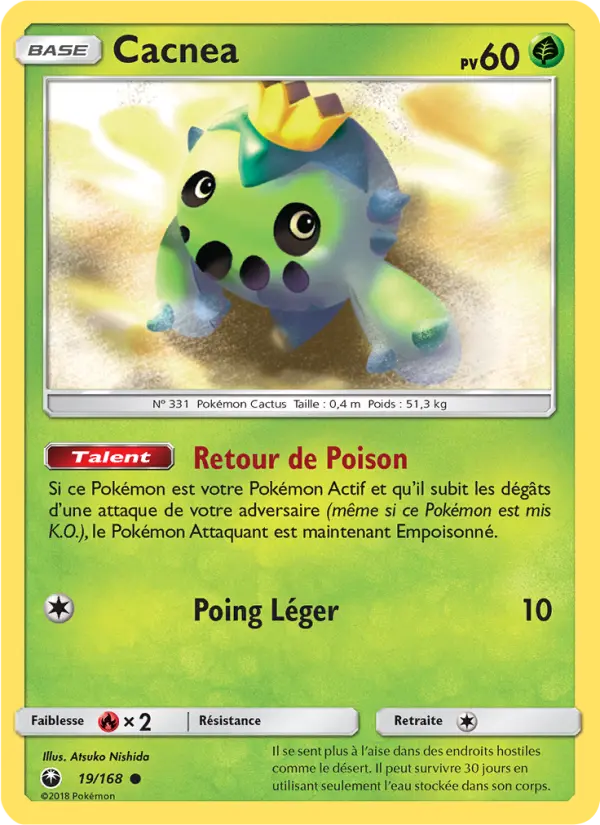 019/168 - Cacnea — Carte Pokémon Tempête Céleste 19/168