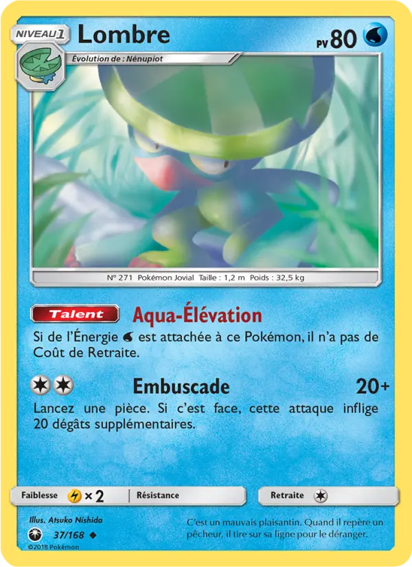 037/168 - Lombre — Carte Pokémon Tempête Céleste 37/168