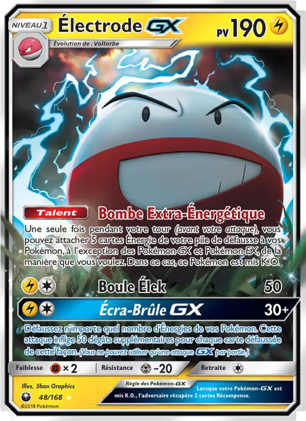 048/168 - Électrode GX — Carte Pokémon Tempête Céleste 48/168
