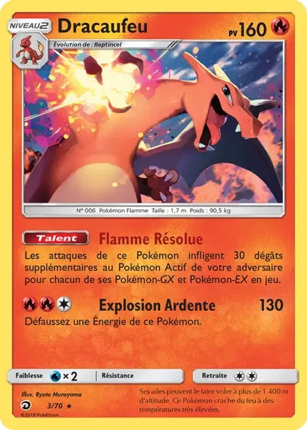 003/070 - Dracaufeu — Carte Pokémon Majesté Des Dragons 3/70
