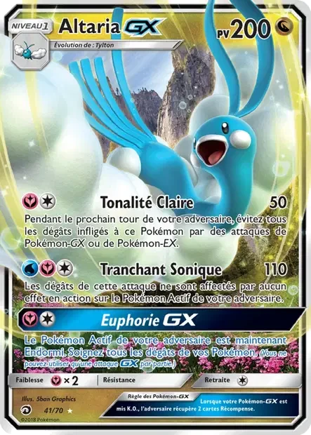 041/070 - Altaria GX — Carte Pokémon Majesté Des Dragons 41/70