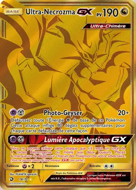 078/070 - Ultra-Necrozma GX — Carte Pokémon Majesté Des Dragons 78/70