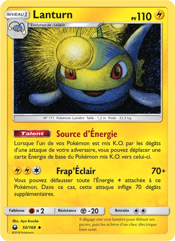 050/168 - Lanturn — Carte Pokémon Tempête Céleste 50/168