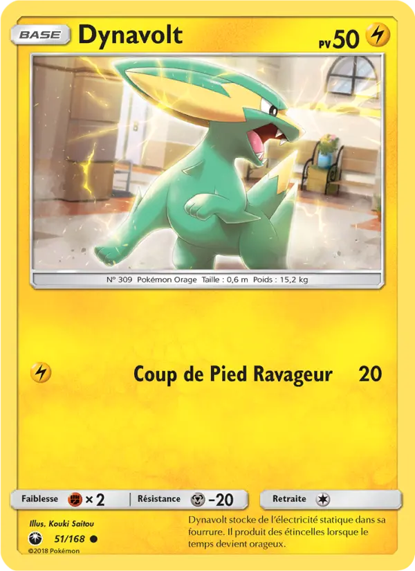 051/168 - Dynavolt — Carte Pokémon Tempête Céleste 51/168