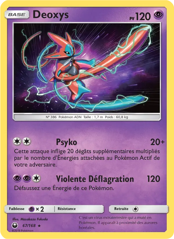 067/168 - Deoxys — Carte Pokémon Tempête Céleste 67/168