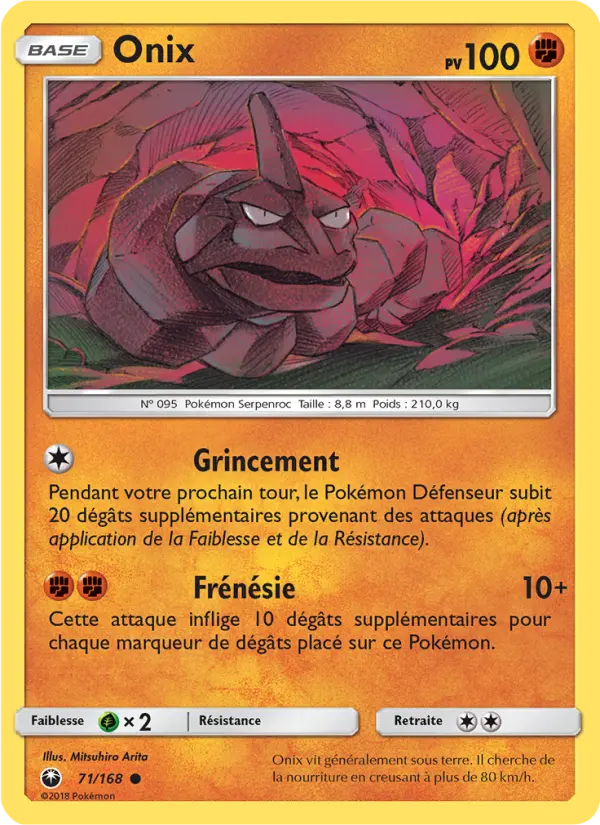 071/168 - Onix — Carte Pokémon Tempête Céleste 71/168
