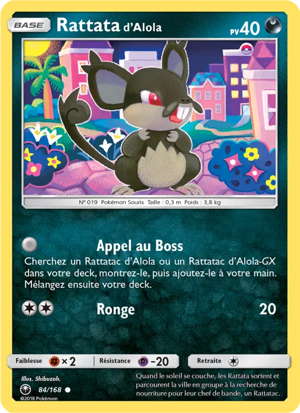 Rattata d’Alola — Carte Pokémon 84 Tempête Céleste