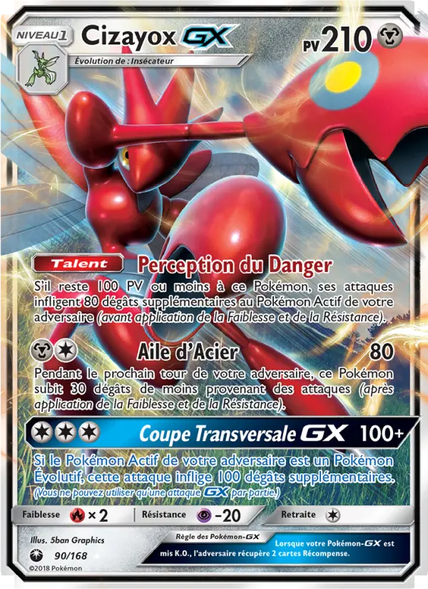 090/168 - Cizayox GX — Carte Pokémon Tempête Céleste 90/168
