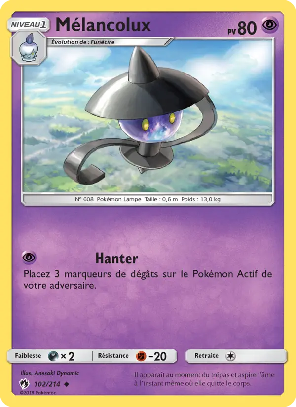 Mélancolux — Carte Pokémon 102 Tonnerre Perdu