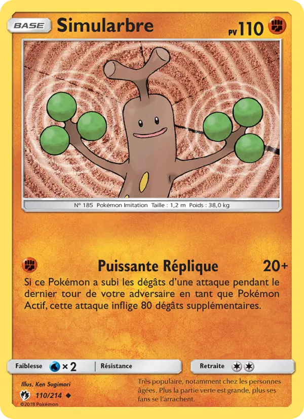 110/214 - Simularbre — Carte Pokémon Tonnerre Perdu 110/214