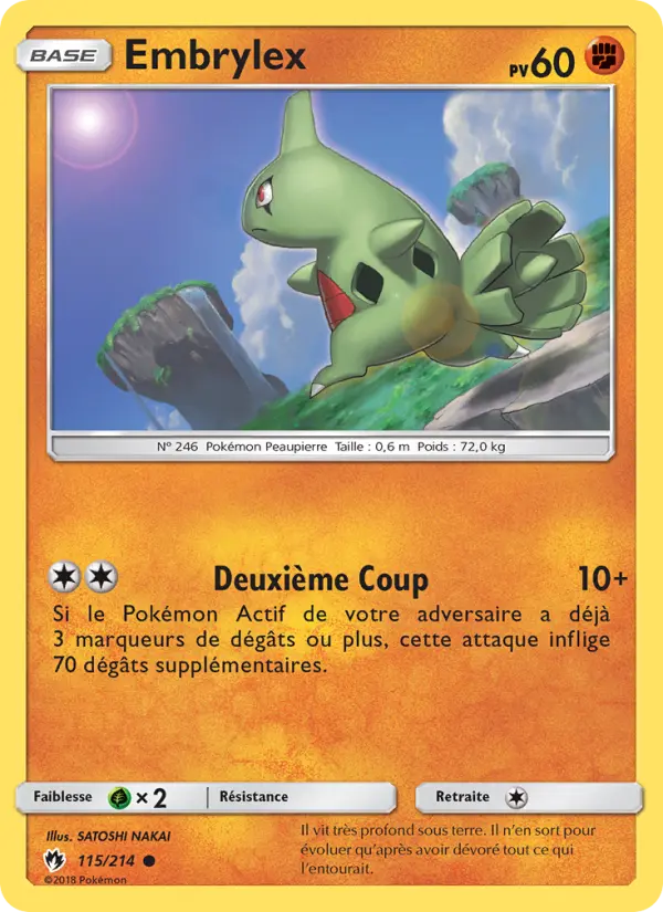 115/214 - Embrylex — Carte Pokémon Tonnerre Perdu 115/214