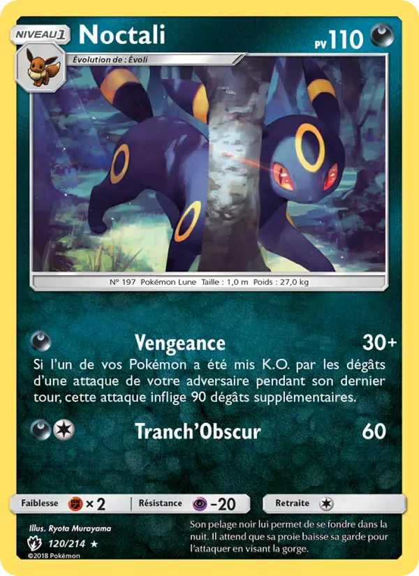 120/214 - Noctali — Carte Pokémon Tonnerre Perdu 120/214