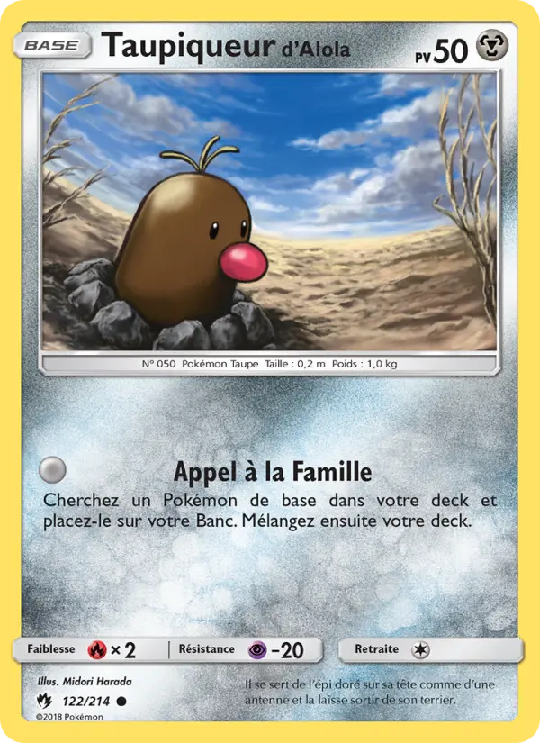 Taupiqueur d’Alola — Carte Pokémon 122 Tonnerre Perdu