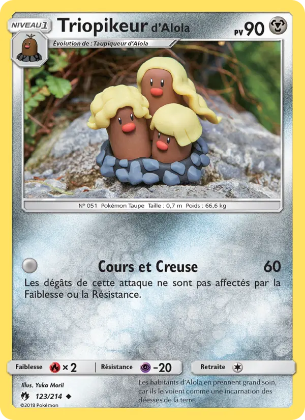 Triopikeur d’Alola — Carte Pokémon 123 Tonnerre Perdu