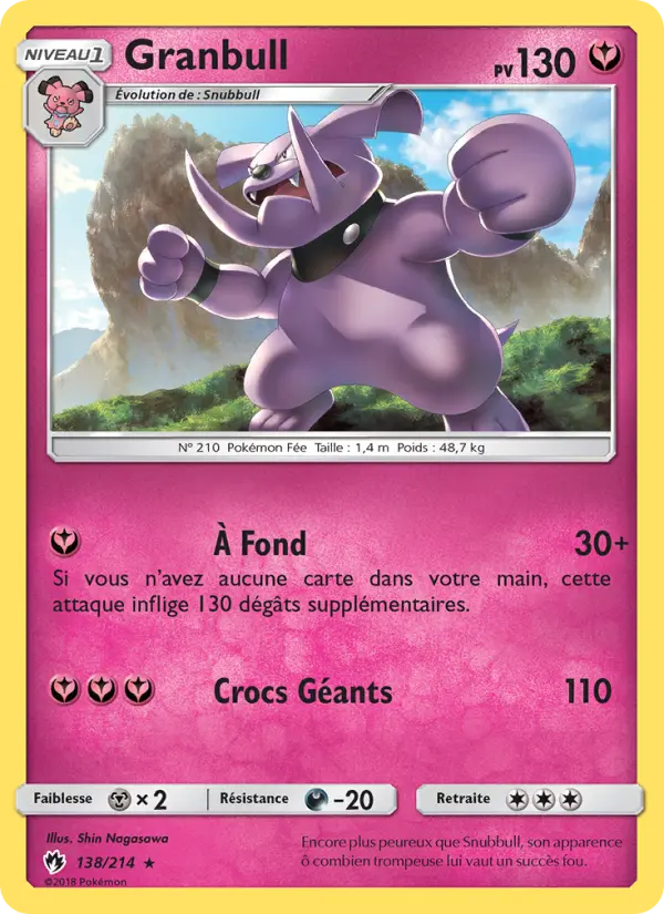 Granbull — Carte Pokémon 138 Tonnerre Perdu
