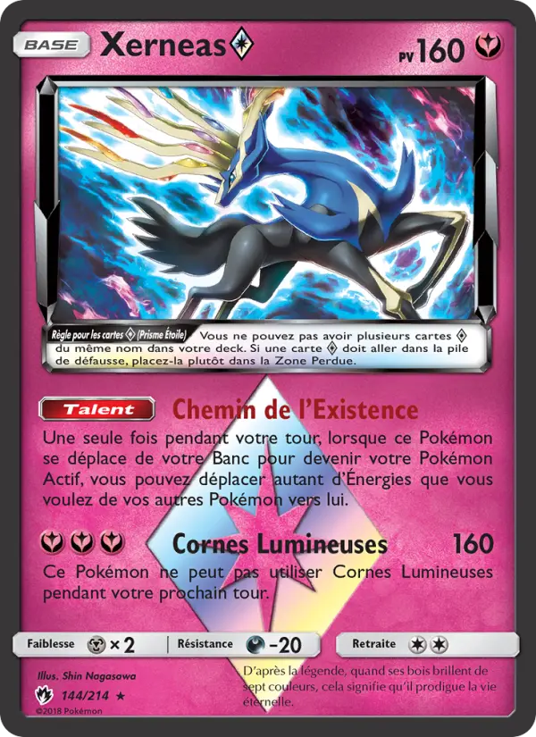 144/214 - Xerneas — Carte Pokémon Tonnerre Perdu 144/214