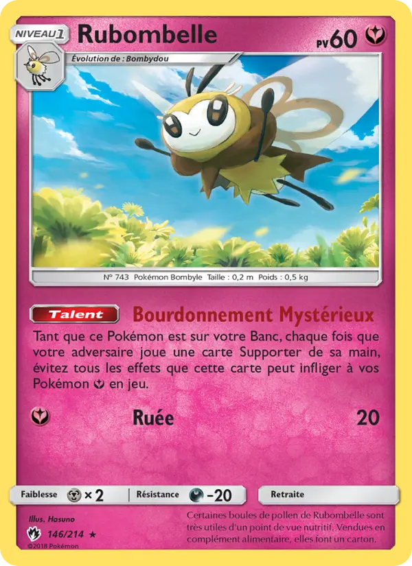 Rubombelle — Carte Pokémon 146 Tonnerre Perdu
