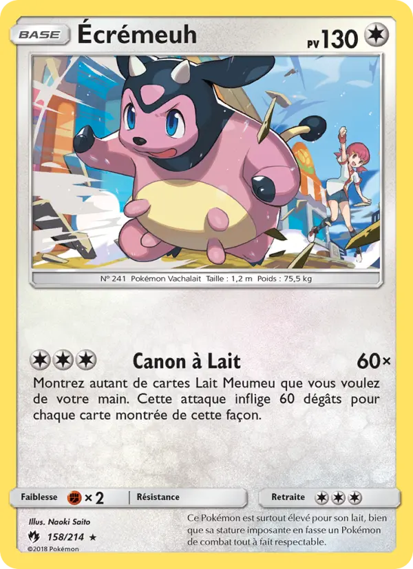 158/214 - Écrémeuh — Carte Pokémon Tonnerre Perdu 158/214