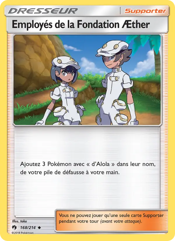 168/214 - Employés de la Fondation Æther — Carte Pokémon Tonnerre Perdu 168/214